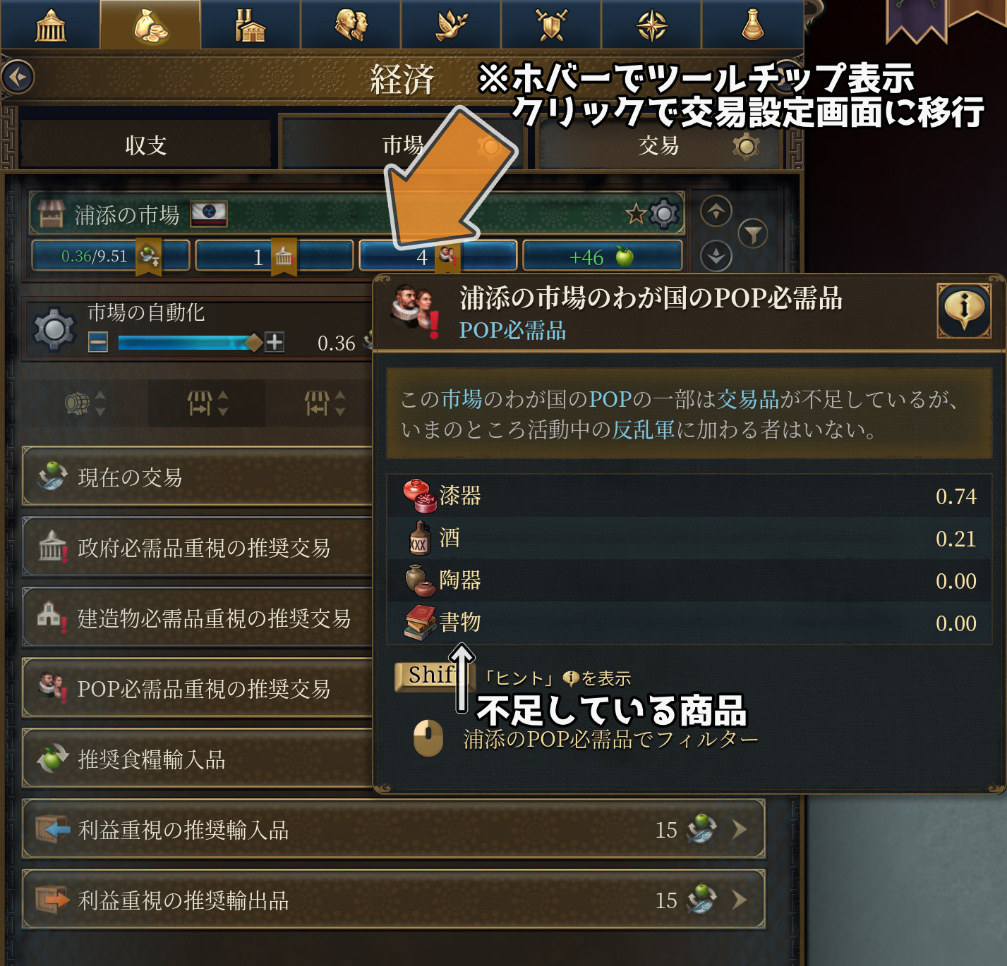 不足商品を確認する図